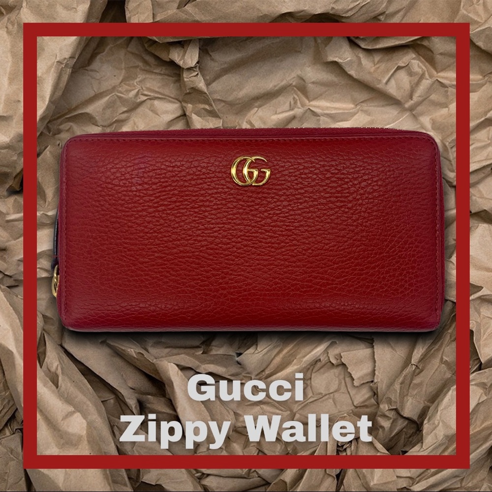 💯% AUTH ⭐ Gucci Zippy Wallet